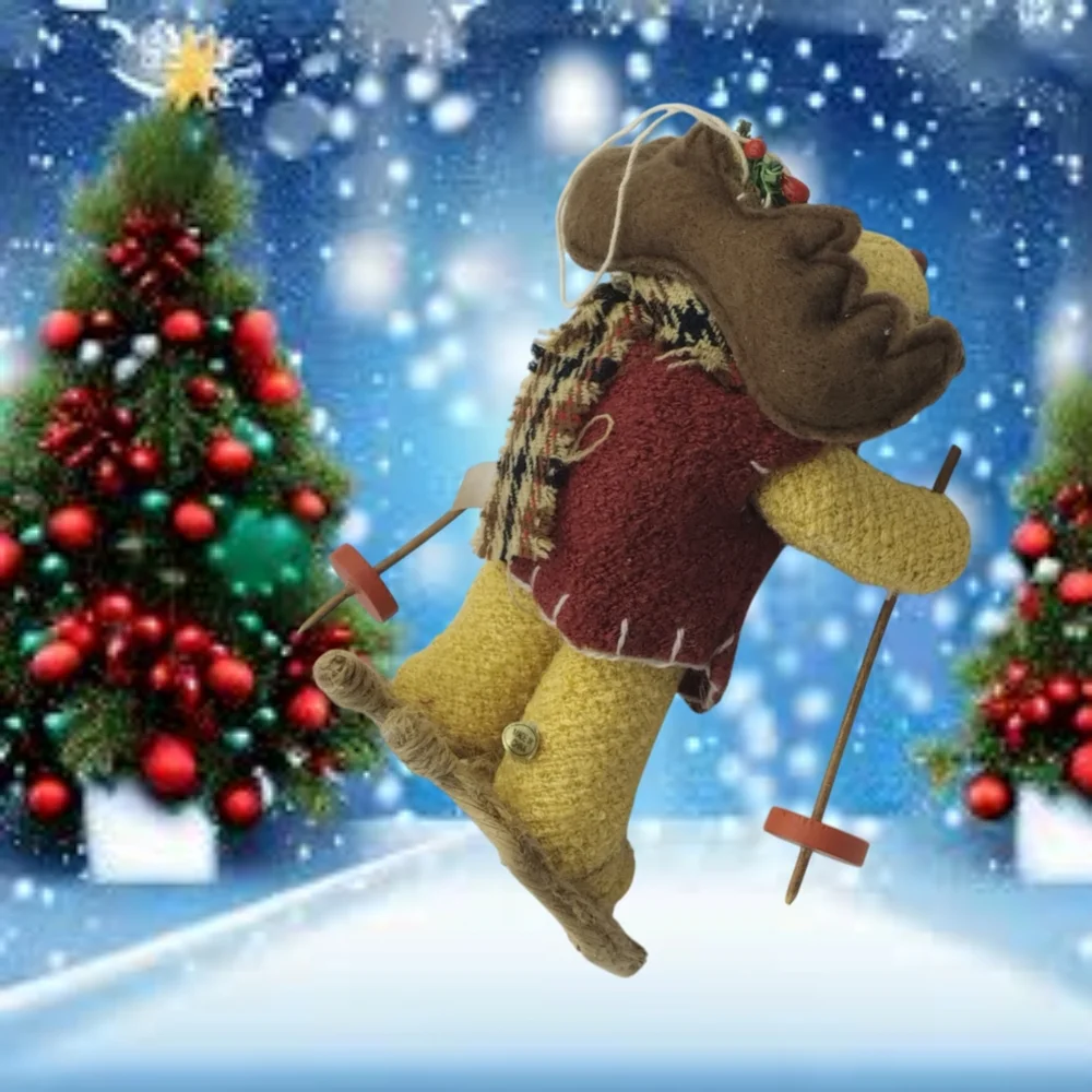 🎄10/$20. Stuffed Bear with Snow Shoes Christmas Ornament
